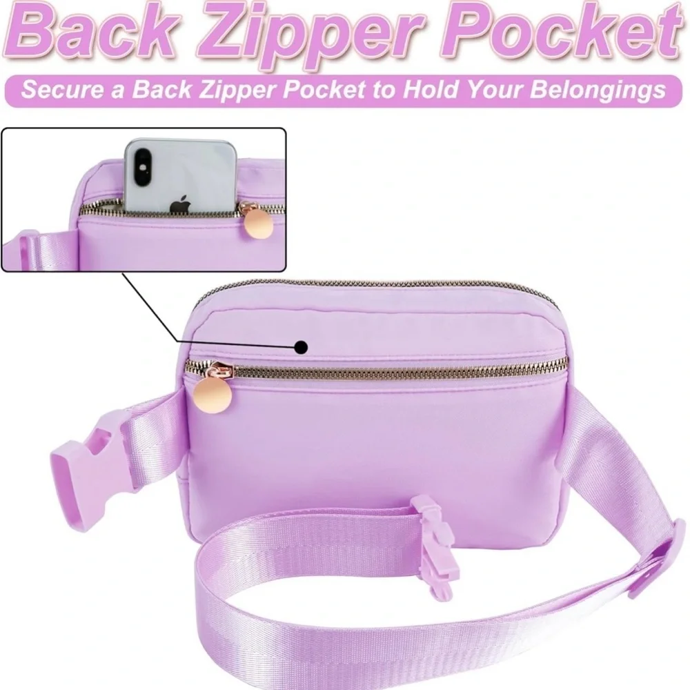 N Lavender Kids Belt Bag with Glitter Initial